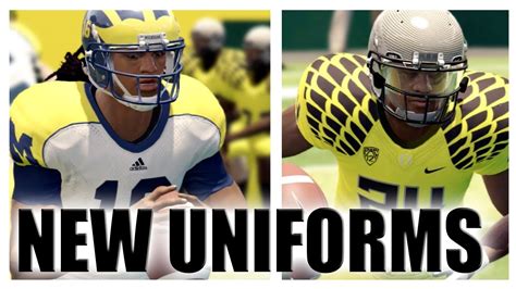 NCAA Football 13 New Uniforms Released - How to Download from Uniform Store - YouTube