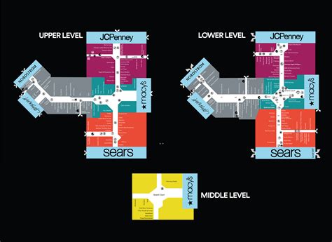 Mall Map of Woodfield Mall, a Simon Mall - Schaumburg, IL