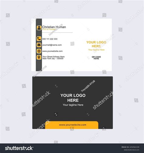 Business Card Design Vector 2023 Stock Vector (Royalty Free) 2254561339 | Shutterstock