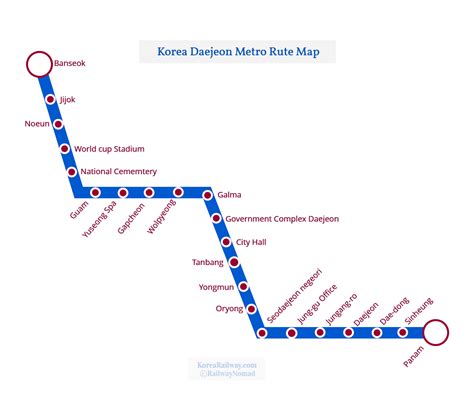 韩国大田城市铁路地图 – 한국철도