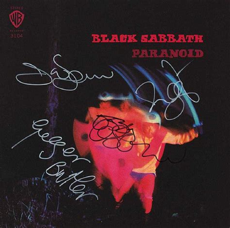 Black Sabbath Band Signed Paranoid Album