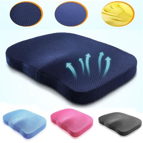 SPRING PARK Memory Foam Thick Car Front Seat Cushion Office Chair Soft Breathable Pad Mat ...