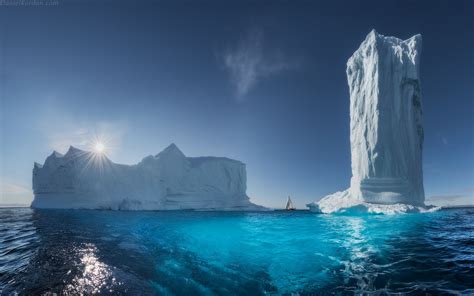 Landscape, Greenland, Ice, Sea, Sun Rays, Blue, Tower, Water, Iceberg ...