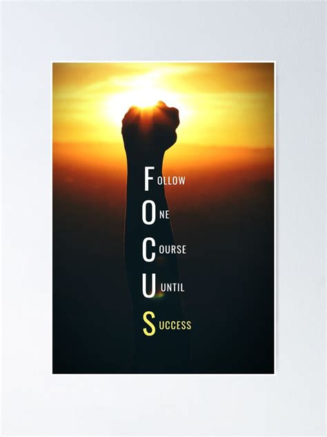 "Colorful Motivation - Follow One Course Until Success (FOCUS)" Poster for Sale by hiunlimit ...