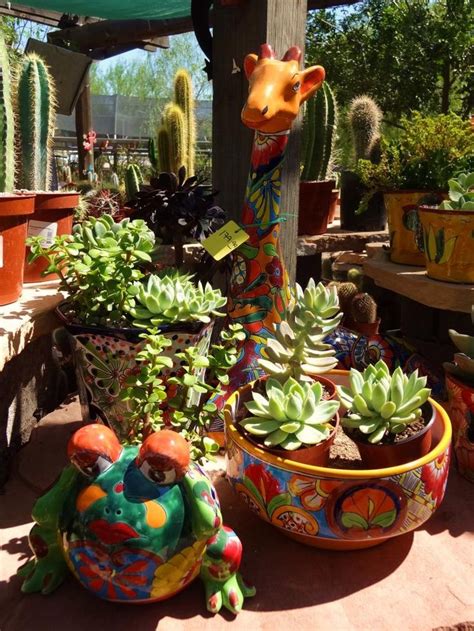 Desert Gardens Nursery - Talavera Pottery | Mexican garden, Talavera pottery, Garden nursery