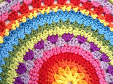 My mad mandala crochet rug, I love the bright colours and it just makes ...