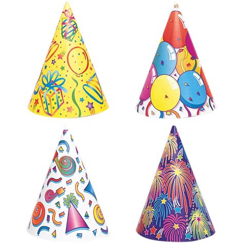 Birthday Party Hats, Assorted 8ct - Walmart.com