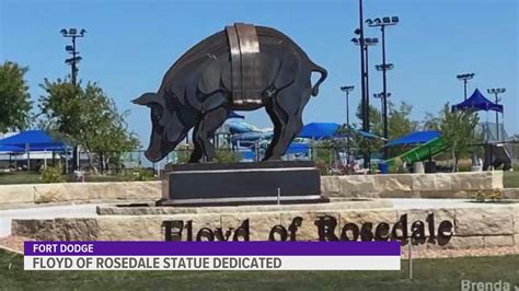 Fort Dodge receives its own 'Floyd of Rosedale' statue | weareiowa.com