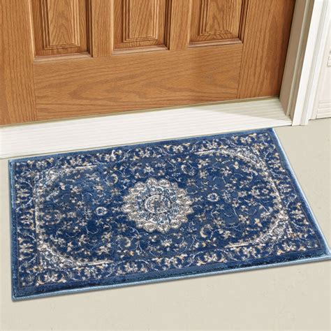 Well Woven Djemila Medallion Blue Vintage Persian Floral Oriental Doormat Rug 2x3 (20" x 31" Mat ...