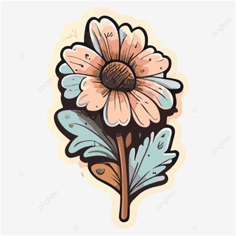 Vintage Aesthetic Flower Sticker, Flower Clipart, Aesthetic Clipart ...