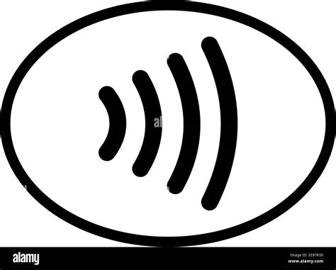 Contactless payment icon isolated on white.wireless NFC pay wave and ...