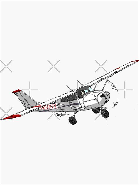 "Cessna 172 N59YY" Sticker for Sale by Statepallets | Redbubble