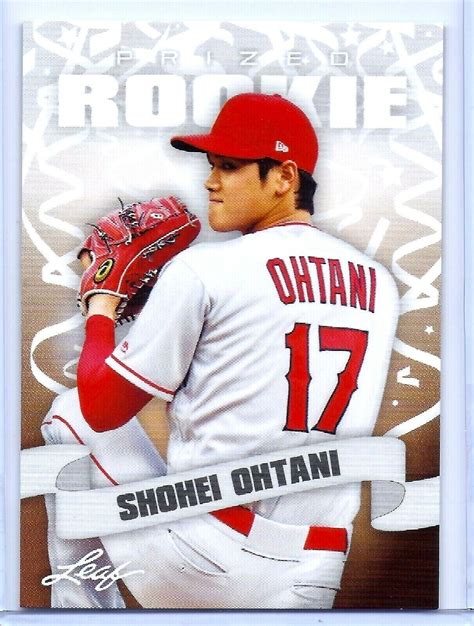 "RARE" 2018 SHOHEI OHTANI LEAF "PRIZED" ROOKIE CARD #18! LOS ANGELES ANGELS! | eBay