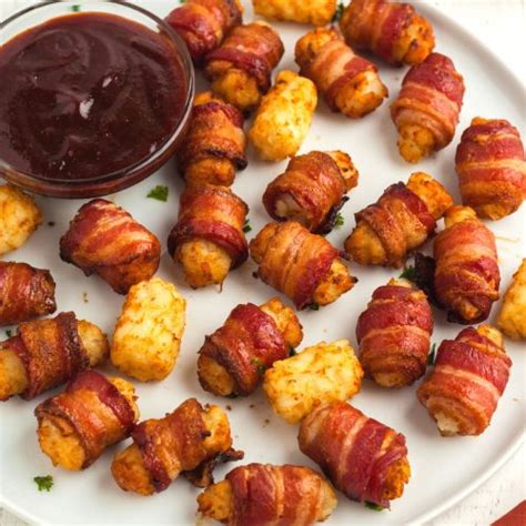 Air Fryer Bacon Wrapped Tater Tots | Air Frying Foodie