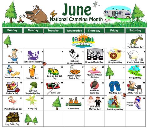 Wacky Holidays, June | Holiday calendar, Wacky holidays, National day ...