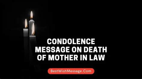 Sympathy and Condolence Message on Death of Mother in Law