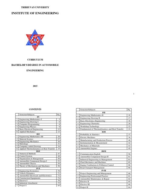 Automobile Complete Syllabus | PDF | Electrical Network | Electrical ...