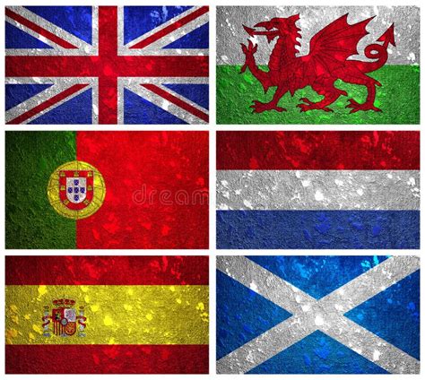 Flags of Western Europe Part 2 Stock Illustration - Illustration of england, portugal: 46148872