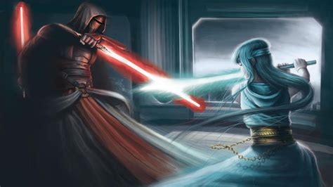 2732x2048 resolution | Star Wars canvas painting, Star Wars, lightsaber, fighting, Darth Revan ...