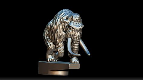 ArtStation - mammoth figurine on the hood of a car model | Resources