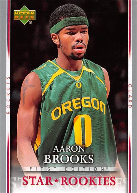 Aaron Brooks basketball card (Oregon Ducks) 2007 Upper Deck Star Rookies #225