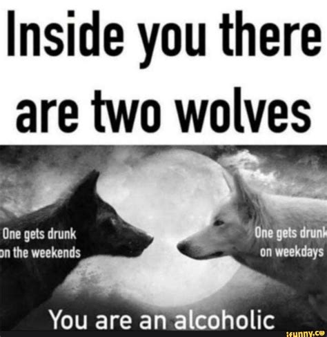 Two Wolves Meme Template