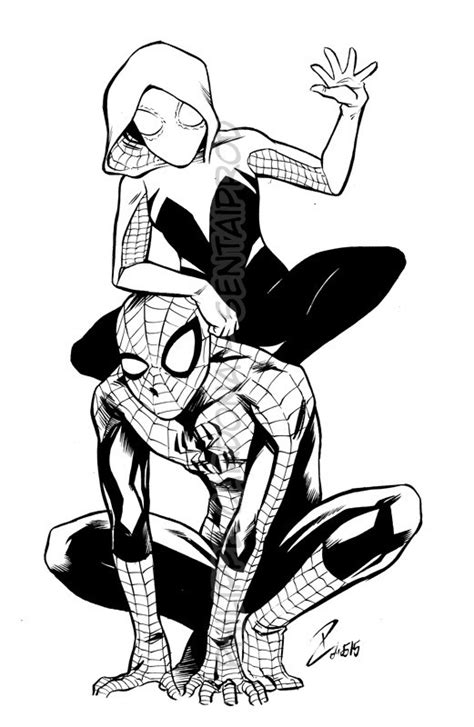 Spiderman & Spider Gwencriv215.artstation.com - Coloring Home