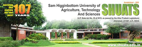 Sam Higginbottom University of Agriculture, Technology And Sciences ...