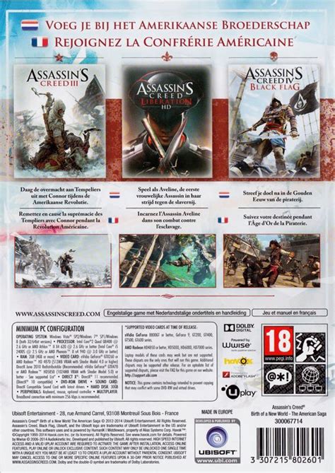 Assassin's Creed: The Americas Collection (2014) Windows box cover art ...