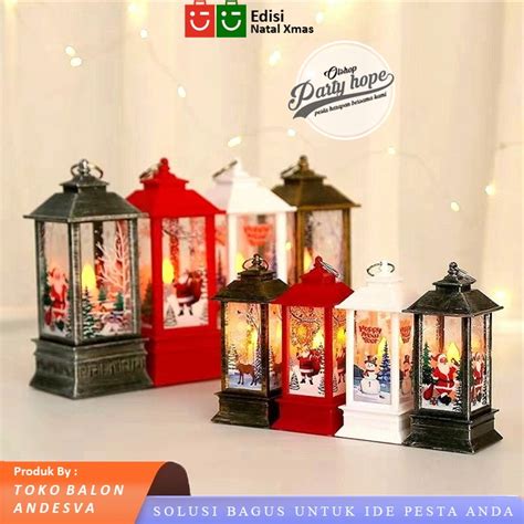 Jual Lentera Lilin Natal 13 cm / Lampu Led Lilin elektrik Souvenir ...