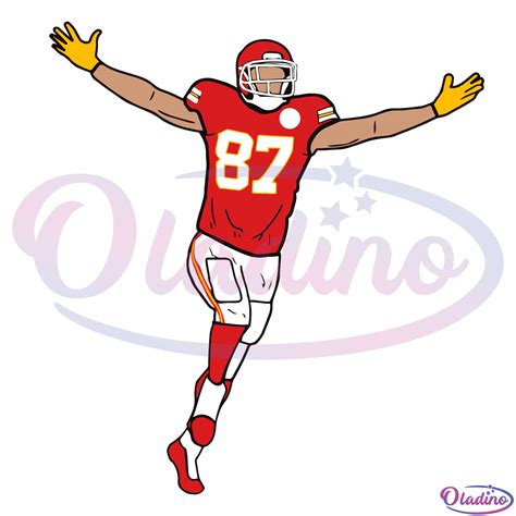 Travis Kelce Svg Kansas City Chiefs Svg Dxf Eps Png Cut Files Clipart ...