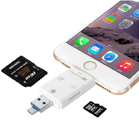 3in1 i Flash Device USB OTG Micro USB SD SDHC TF Card Reader for iPhone X XS XS MAX XR 6 7 8 ...