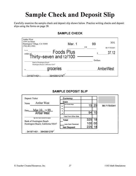 Deposit Slip Template Download | Download Bank Deposit Slip Template – Excel Spreadsheet ...