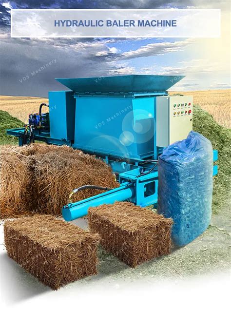 Hydraulic Press Corn Silage Packing Machine/ Horizontal Square Hay Baler/grass Baler Machine ...