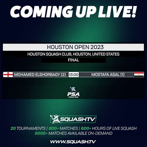 Houston Open Final: The Stats & How To Watch Live - PSA