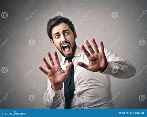 Scared businessman stock image. Image of expression, fraid - 35811489