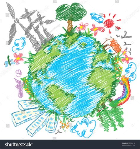 Doodle World Drawing Stock Photo 98055116 - Shutterstock