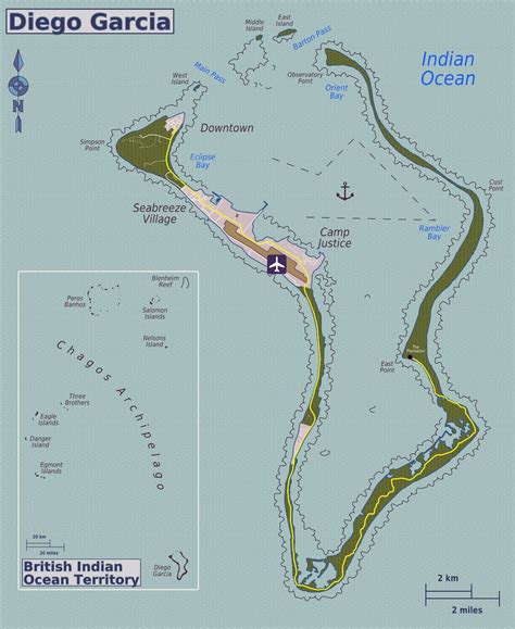 Large detailed map of Diego Garcia island (British Indian Ocean Territory) | Diego Garcia ...