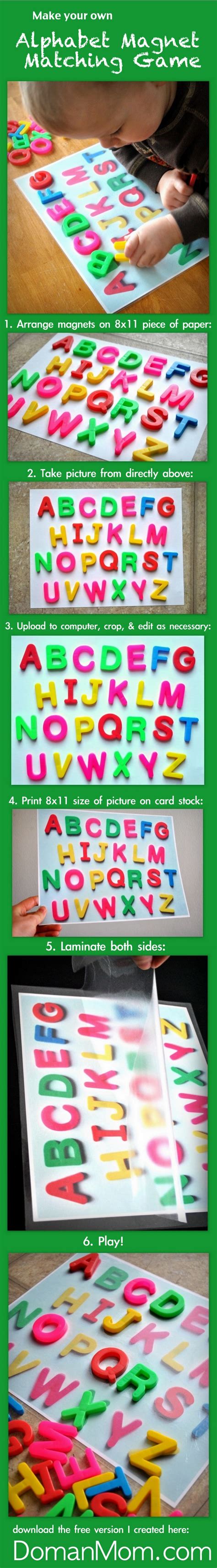 How to Easily Make Your Own Alphabet Magnet Matching Game – DomanMom.com