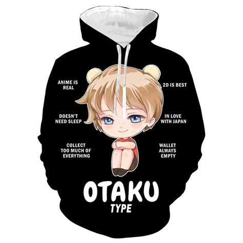 Buy Lucky Star - Different Characters "Otaku" Themed Printed Hoodies (4 ...