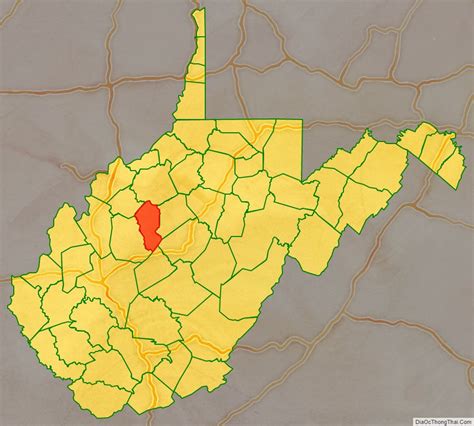 Map of Calhoun County, West Virginia - Địa Ốc Thông Thái