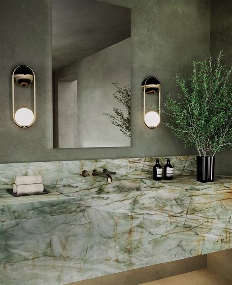 Green Marble Bathroom Design