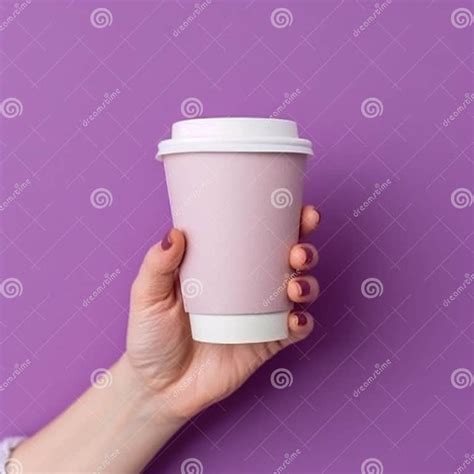 Paper Coffee Cup Mockup in Hand. Illustration AI Generative Stock Illustration - Illustration of ...