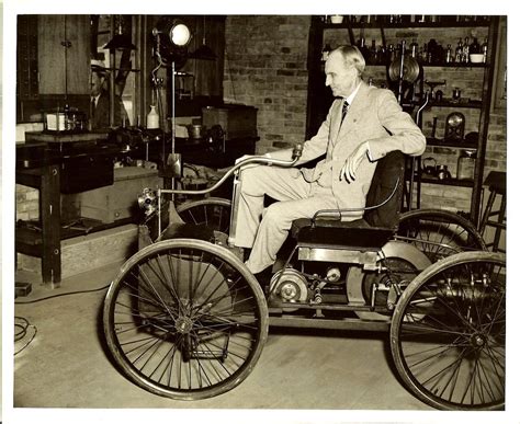 Henry Ford with an 1896 Ford Quadricycle, the... | Old Detroit - Vintage Photos of The Motor City