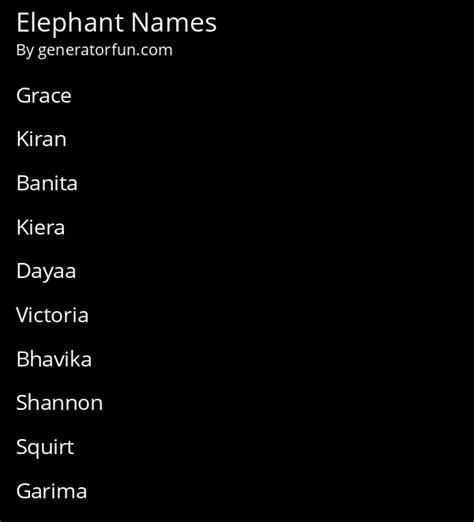 Elephant Name Generator - Generate a Random Elephant Name