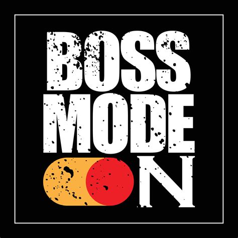 Boss Mode On Text Design Template 10177381 Vector Art at Vecteezy