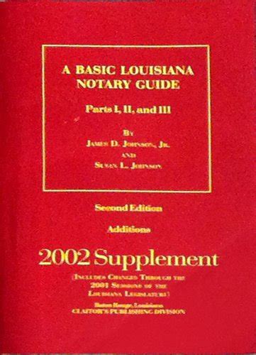 A Basic Louisiana Notary Guide, Parts I, II, and III by James D. Johnson | Goodreads