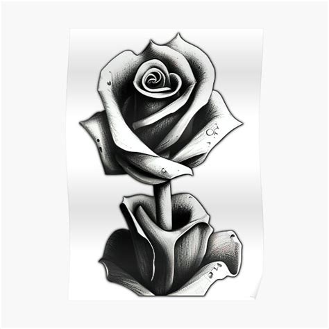 "Gothic Rose Pencil sketch - Flower drawing -Black and white sketch ...