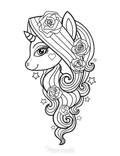 Magical Unicorn Coloring Page For Kids & Adults - Coloring Home