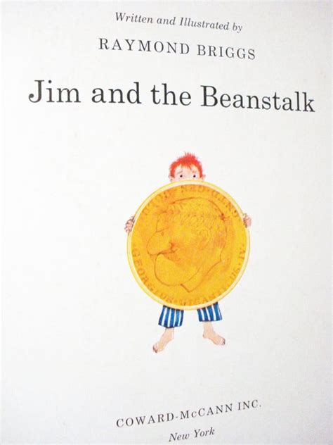 Jim And The Beanstalk By Raymond Briggs Book Vintage 1970 | Etsy